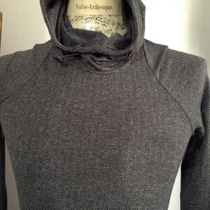Mondetta Herringbone Hoodie Womens Gray Sm Pullover Athleisure Activewear Top